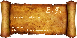 Ercsei Gábor névjegykártya