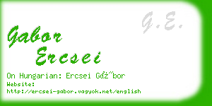 gabor ercsei business card